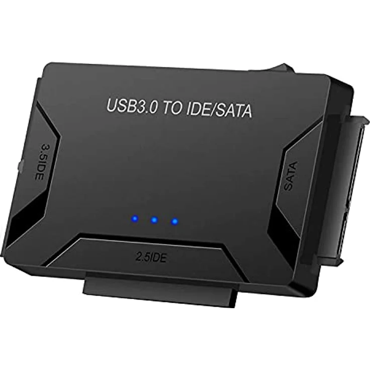 Bolwins L40C USB 3.0 IDE SATA Adapter Konverter für 2.5 & 3.5 HDD SSD, Hot Swap, 4 TB Unterstützung, schwarzes externes Festplatten-Kabel – Bild 1
