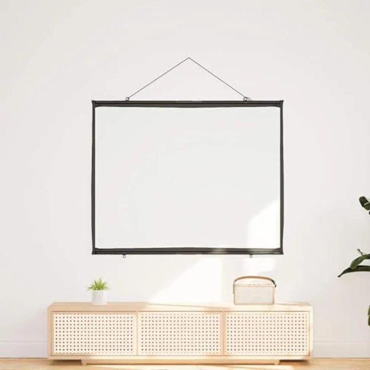 vidaXL Beamer Leinwand 60 Zoll 4:3, Wandhängend, matte Projektionswand für Heimkino und Präsentationen, robust und tragbar – Bild 3