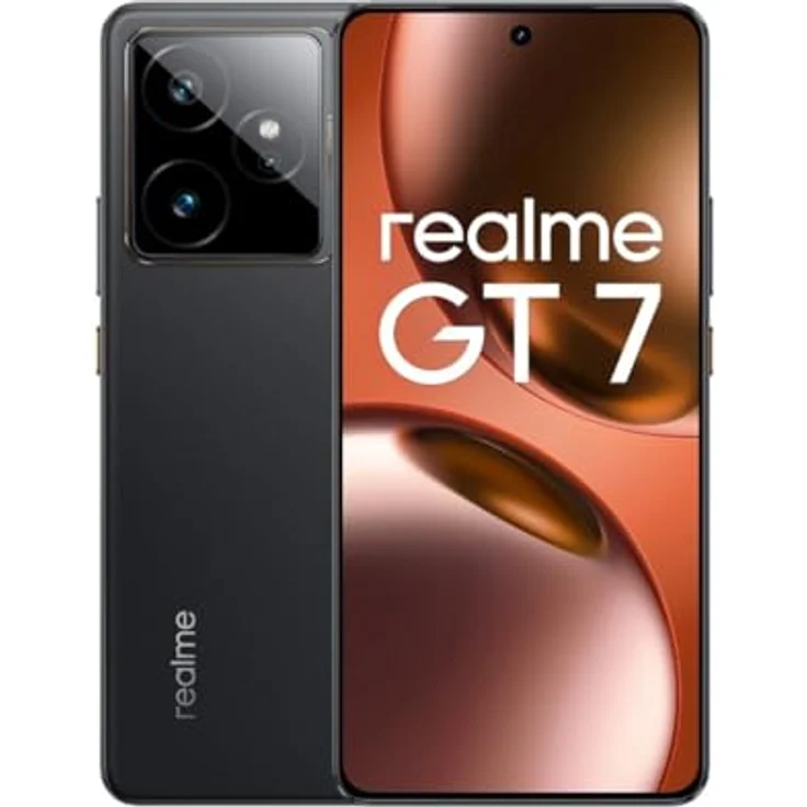 Realme GT 7 5G, Smartphone mit 12GB RAM, 512GB Speicher, 50 MP Kamera, 120 Hz Display, IP69 Schutz, schwarz (IceSense Black) – Bild 2