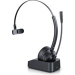 CSL Bluetooth Kopfhörer 5.3, Mono Wireless-Headset (Bluetooth, Ladestation, Noise Cancel & Multipoint)