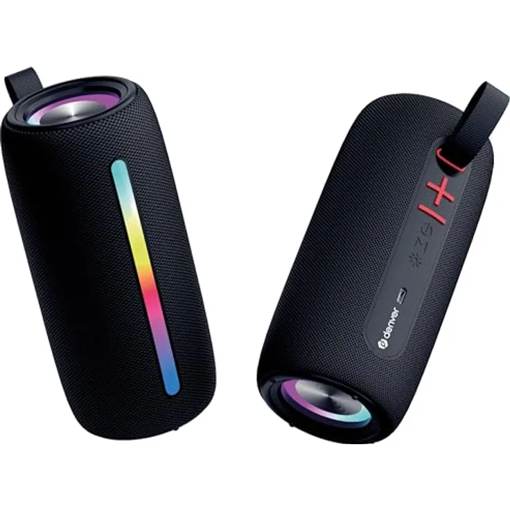 Denver BTL-360B RGB Bluetooth-Lautsprecher, tragbar
