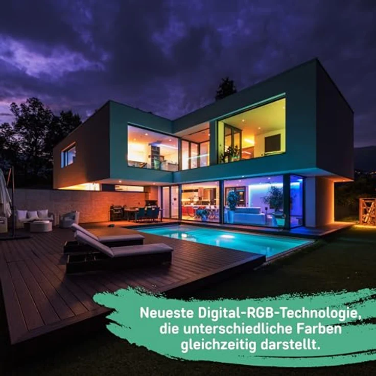 Müller-Licht Magic Panel LED Wand- und Deckenleuchten mit WLAN, 6 hexagon RGB mit music sensor, steuerbar per TUYA Smartphone-App, individuelle Montage in lebhaften Farben – Bild 3