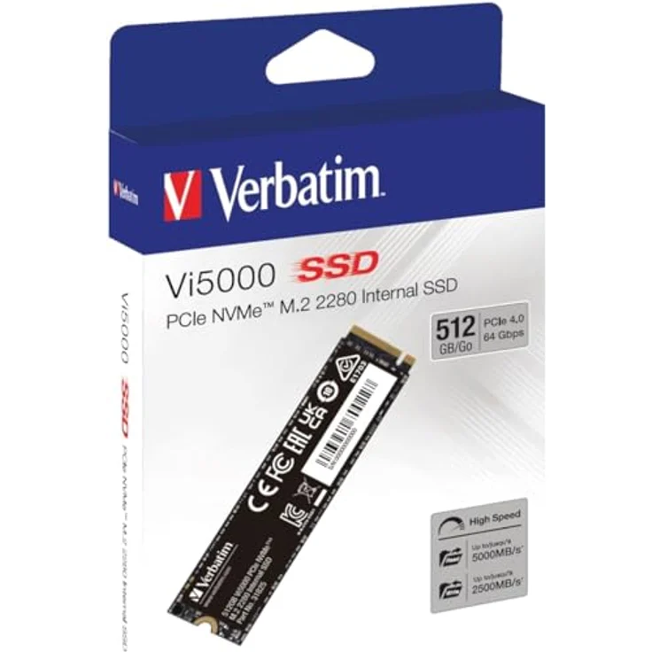 Verbatim Vi5000 M.2 SSD    512GB PCIe4 NVMe                 31825 (512 GB, M.2 2280), SSD – Bild 3