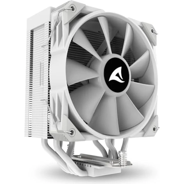 Sharkoon A40 RGB White Air Cooler, CPU Kühler mit 12 cm Lüfter und RGB-Beleuchtung, Weiss – Bild 2
