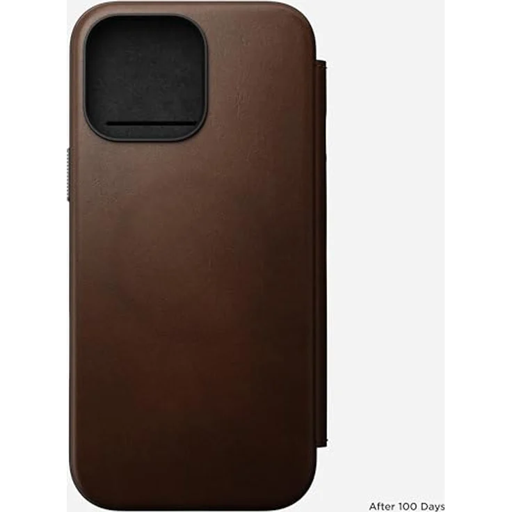 Nomad Modern Leather Folio für Apple iPhone 16 Pro, Smartphone Hülle mit Kartenfächern, Braun – Bild 8