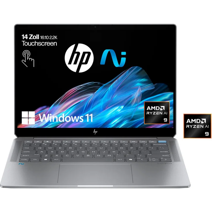HP OmniBook Ultra 14-fd0094ng Notebook (35,56 cm/14 Zoll, AMD Ryzen™ AI 9 HX 365, 1000 GB SSD) - HP OmniBook Ultra Next Gen AI PC, 1000 GB SSD, Schwarz – Bild 1