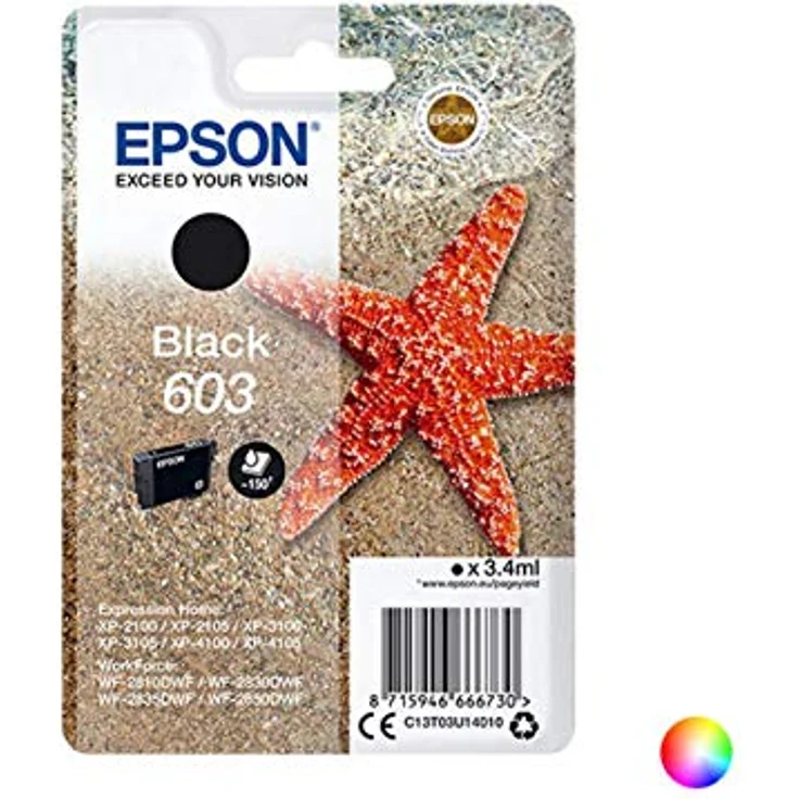 Epson Original 603 Tinte Seestern, WF-2830DWF WF-2835DWF WF-2850DWF XP-2100 XP-2105 XP-3100 XP-3105 XP-4100 XP-4105 (Gelb) – Bild 2