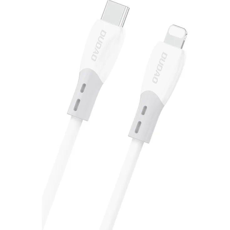 Dudao L25SX, 30 W USB-C–Lightning Kabel mit Silikonummantelung, 1 m, weiß