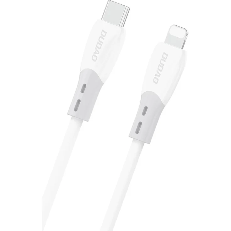 Dudao L25SX, 30 W USB-C–Lightning Kabel mit Silikonummantelung, 1 m, weiß
