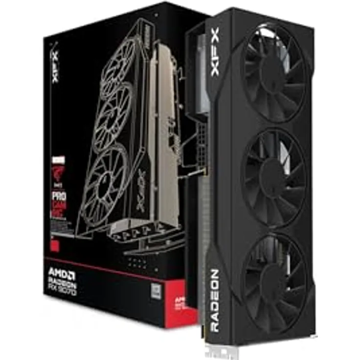 XFX RX 9070 GRE Triple Fan GDDR6, Grafikkarte mit 12.288 MB Speicher und 2790 MHz Boost-Frequenz