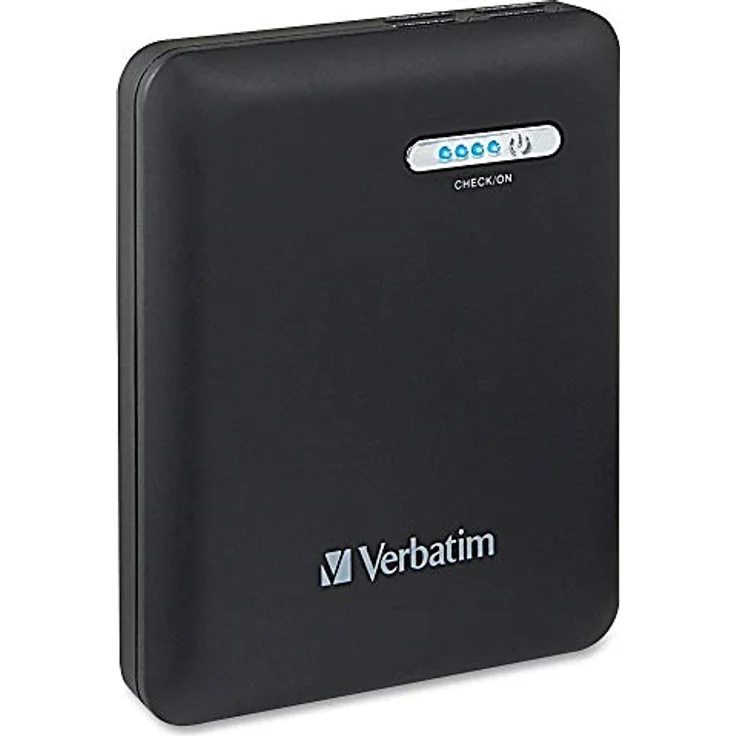 Verbatim Externer Akku - 12000 mAh - Dual USB Power Pack, doppelte Leistung, Lithium-Ionen-Akku - schwarz – Bild 2