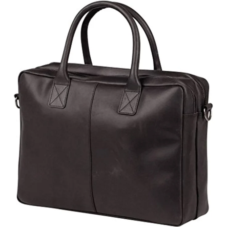 Burkely Vintage Taylor Aktentasche, 100% Leder, 40 cm mit Laptopfach, schwarz – Bild 2