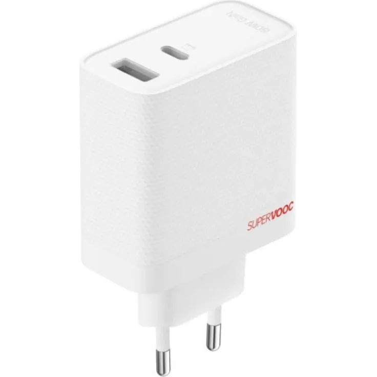 OnePlus Power Adapter Kit, 80 W USB Ladegerät mit Schnellladefunktion, Weiss