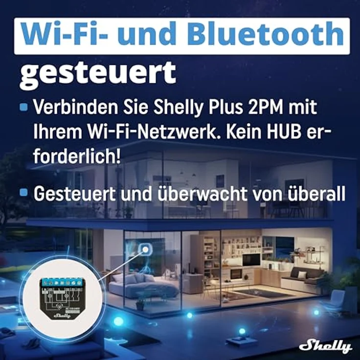 Shelly Plus 2PM Smart Home Doppel Relais Schalter, Digitale Steuerung per er App & WLAN, Kompatibel mit Alexa & Goo – Bild 3