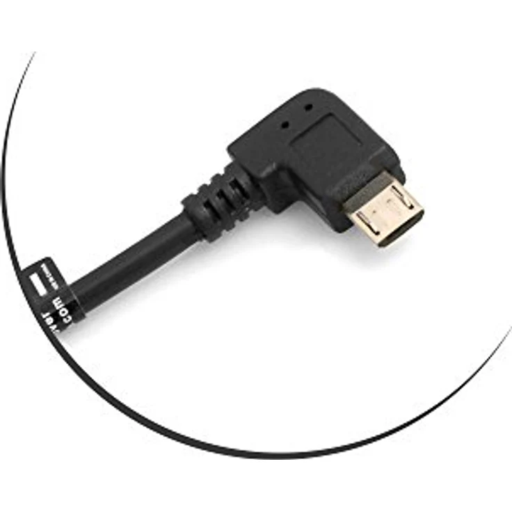 System-S USB Kabel Micro zu Typ A Stecker Winkel 27 cm – Bild 3