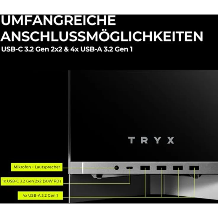 TRYX LUCA L70 PC-Gehäuse, Midi-Tower, E-ATX, Tempered Glass - weiß, Showcase-Gehäuse mit gebogenem Glas, Platz für bis zu neun Lüfter und Mainboards bis E-ATX – Bild 6