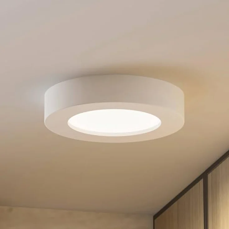 PRIOS LED Deckenleuchte 'Edwina' in Weiß aus Aluminium für Badezimmer (1 flammig) - Energiesparende LED-Deckenlampe – Bild 2