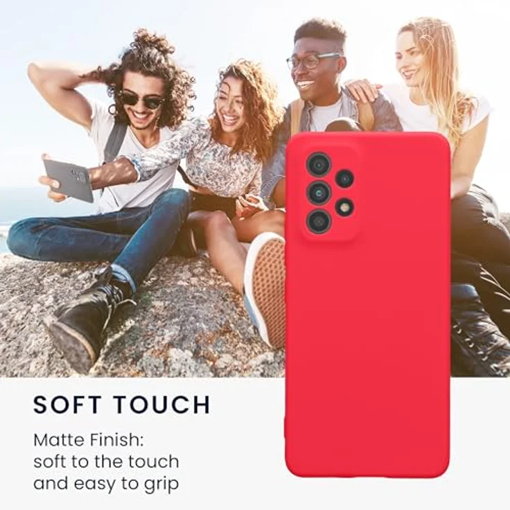 kwmobile Handyhülle für Samsung Galaxy A53 5G, weiche TPU Silikon Schutzhülle in Neon Pink, rutschfest und reißfest mit präzisen Ausschnitten – Bild 4