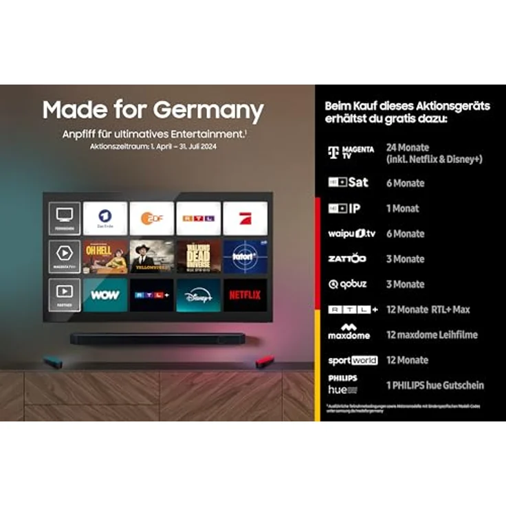 Samsung Neo QLED 8K QN800D 65 Zoll Fernseher, Quantum HDR 8K+, Neural Quantum 8K AI, 8K AI Upscaling, Smart TV, Deutsches Modell [2024] – Bild 3