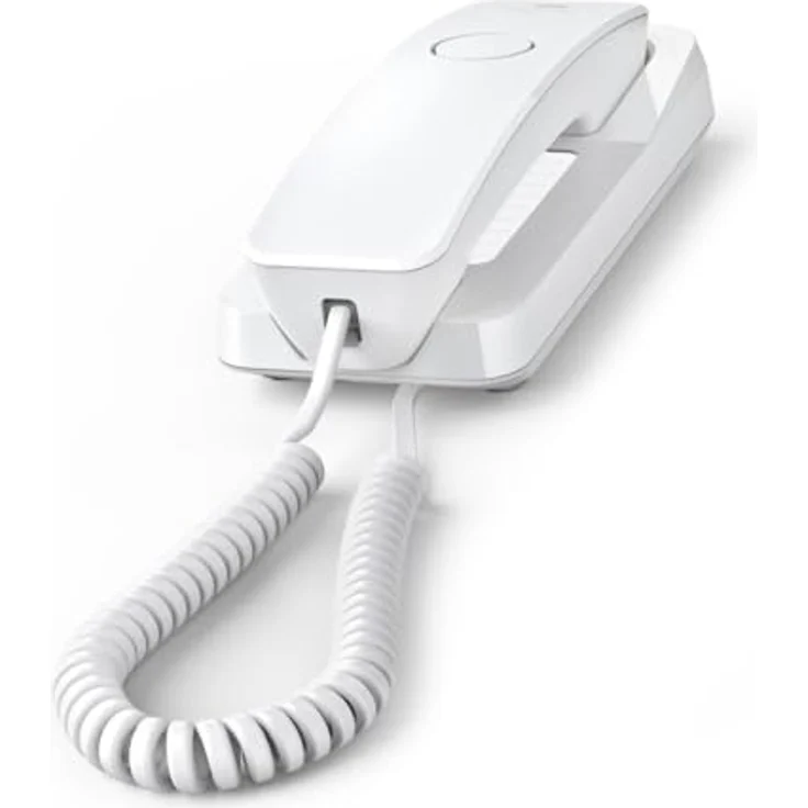 Gigaset Desk 200 ws, Schnurgebundenes Festnetztelefon in Weiß, platzsparend, 10 Kurzwahltasten, hörgerätekompatibel – Bild 2