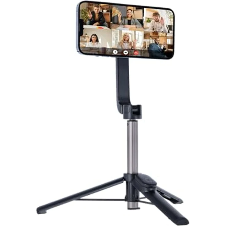 Rollei MSS Selfie Tripod, magnetisches Stativ und Selfie Stick mit Bluetooth-Fernauslöser, bis 64,3 cm hoch, schwarz – Bild 1