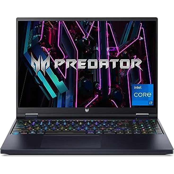 Acer Predator Helios 16 (PH16-71-731Q) Gaming Laptop | 16" WQXGA 240Hz Display | Intel Core i7 13700HX | 16 GB RAM | 1 TB SSD | NVIDIA GeForce RTX 4060 | Windows 11 | QWERTZ Tastatur | schwarz – Bild 1