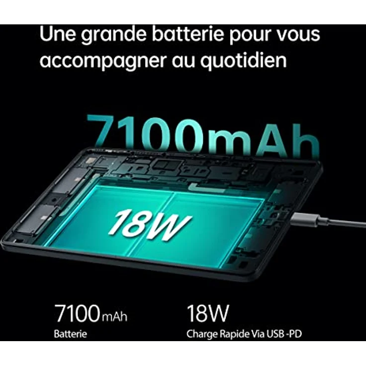 Oppo Pad Air WLAN-Tablet, 2K-Display, 10,4 Zoll, 4 GB+64 GB, Akku 7100 mAh, Schnellladung 18 W-Grau, 64GB – Bild 4