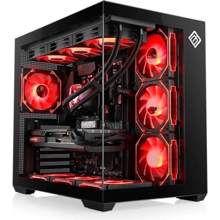 Boost Boxx Gaming PC mit Windows 11 Home, Intel Core Ultra 7 265KF 8X 3900 MHz, 2000 GB M.2 SSD, 32 GB DDR5-RAM, NVIDIA GeForce RTX 5070 Ti, GIGABYTE Mainboard, USB 3.2, M11950H
