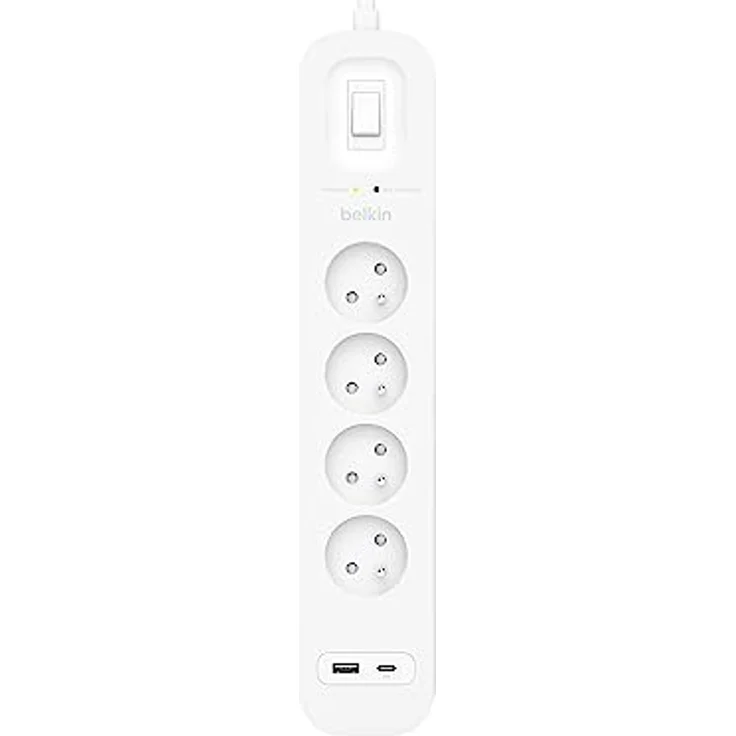 Belkin, Steckdosenleiste, Surge Protection with USB C 4 Outlet (4 x, USB A, 2 m) – Bild 3