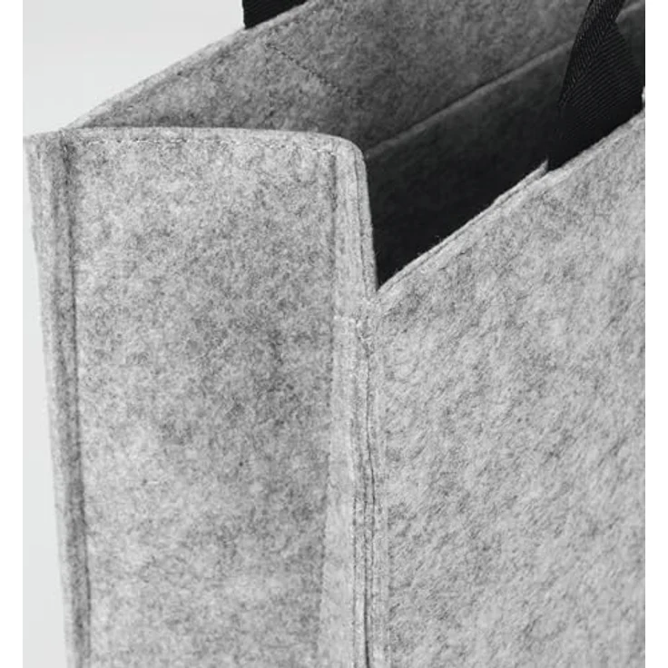 Sigel BA430, Notebooktasche aus recyceltem PET für Laptops bis 15,4", grau, belastbar bis 12 kg, faltbar, individuelle Beschriftung – Bild 5