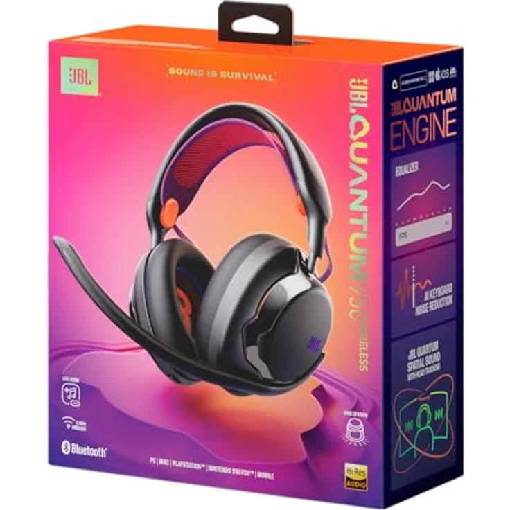 JBL Quantum 950 Over Ear Bluetooth Kopfhörer, kabellos mit 30 h Laufzeit, ANC, Schwarz (Versandkostenfrei) – Bild 5