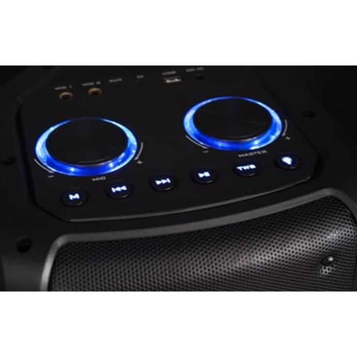 N-Gear Let’s go Party Bluetooth Lautsprecher, Schwarz, Karaoke Mikrofon, Disco-LEDs, 4 h Akkubetrieb – Bild 4