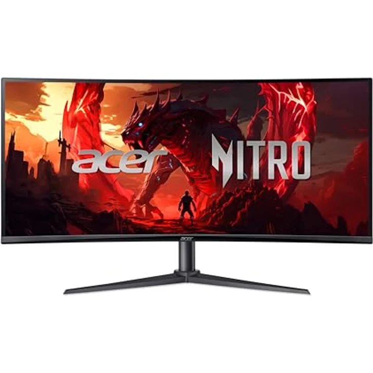 Acer Nitro XZ340CUJ0, 34 Zoll UWQHD Curved Gaming Monitor, 120Hz DP, 100Hz HDMI, 5ms Reaktionszeit, höhenverstellbar, AdaptiveSync – Bild 1