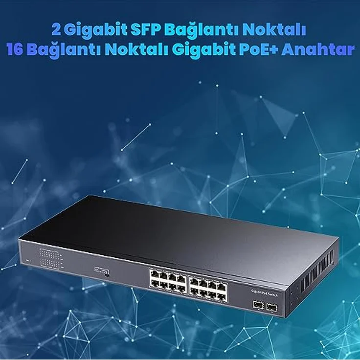 Cudy GS1020PS2 Netzwerk Switch, Gigabit Ethernet 18-Port Power over Ethernet (PoE) mit 200W Leistung, Schwarz – Bild 5