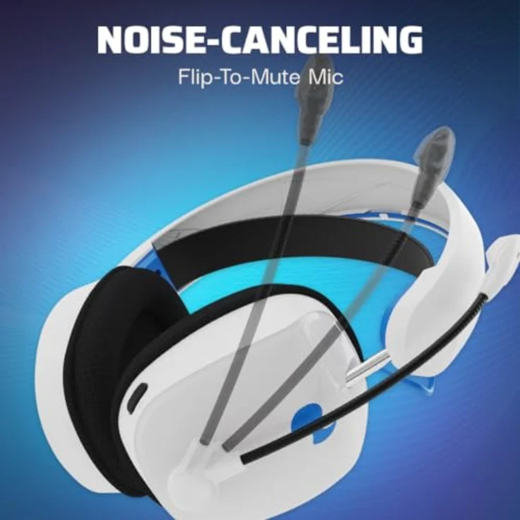 PDP PS5 Phantom Wireless Headset White, Gaming-Headset mit Dual-Mode-Funktionen und 40 Stunden Akkulaufzeit – Bild 5