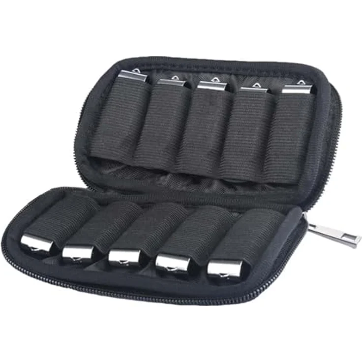 JBOS Aufbewahrungstasche für USB-Sticks, Neopren Organizer mit 10 Steckplätzen, stabil und staubdicht, blau – Bild 4