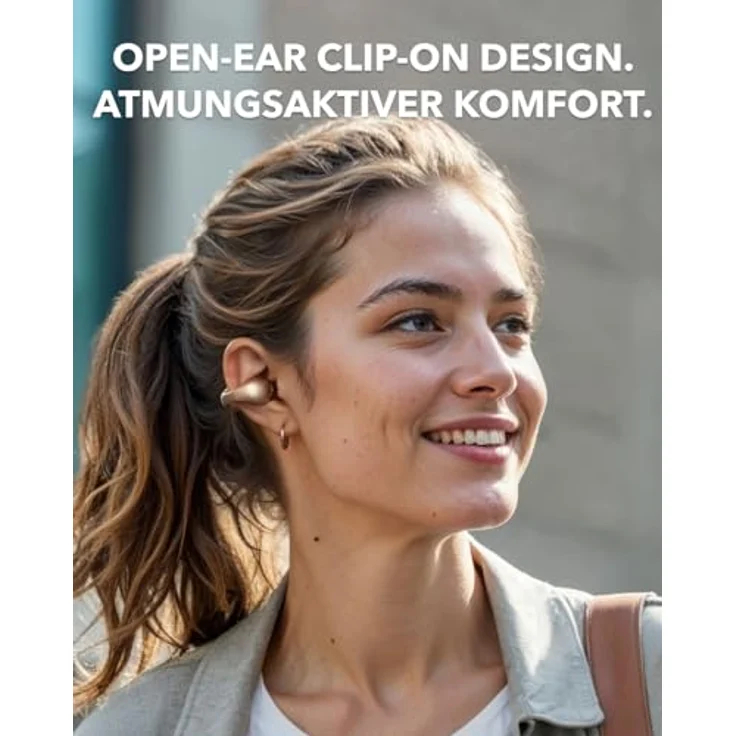 soundcore C40i, Open-Ear Earbuds mit Clip-On Design, flexibles Gelenk, Tastensteuerung, Noise Cancelling für Anrufe, großer Treiber für klaren Klang, federleichter Komfort – Bild 2