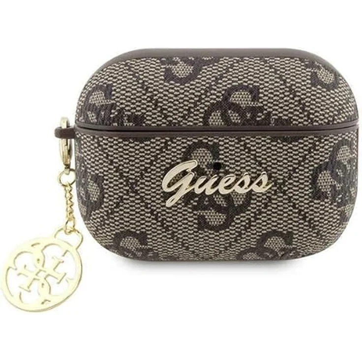 Guess GUAP2G4GSMW AirPods Pro 2 Hülle, Polycarbonat/Kunstleder, Braun, 4G Charm Collection – Bild 1
