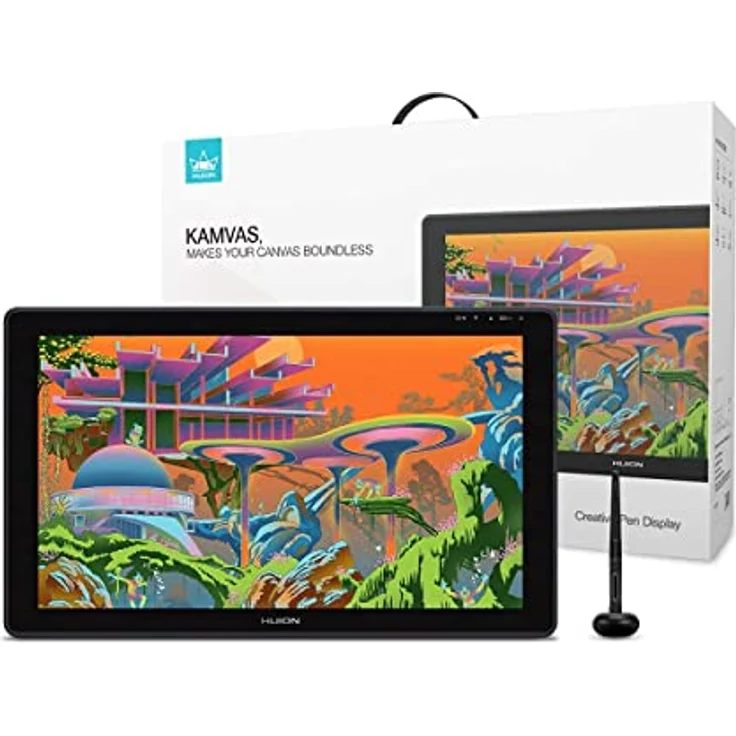 HUION Kamvas 24 Plus Grafikzeichnungstablette 140% SRGB - 23.8inch, Android-Träger, Batteriefreier Stift, 8192 Stiftdruckempfindlichkeit, Neigung – Bild 7