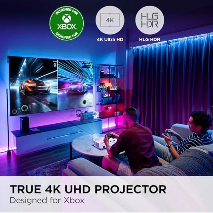 ViewSonic PX749-4K UHD Heimkino & Gaming Beamer (4K, 4.000 ANSI Lumen, 5ms ultraschneller Eingang, USB-C, entworfen für Xbox) weiß – Bild 2