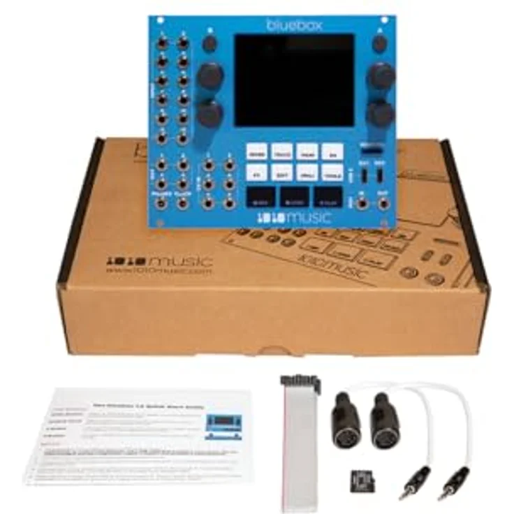 1010music bluebox Eurorack Edition, Studio- und Livemixer mit 8 Audioeingängen, MIDI-Anschluss und 24 Bit Audioauflösung, Blau – Bild 3