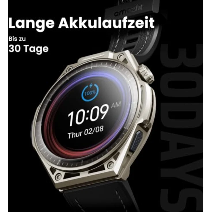 Amazfit Balance Ultra, Smartwatch aus Titan Grade 5 mit Saphirglas, 1.5" AMOLED Display, 30 Tage Akkulaufzeit, 180+ Trainingsmodi, 10 ATM wasserdicht – Bild 7