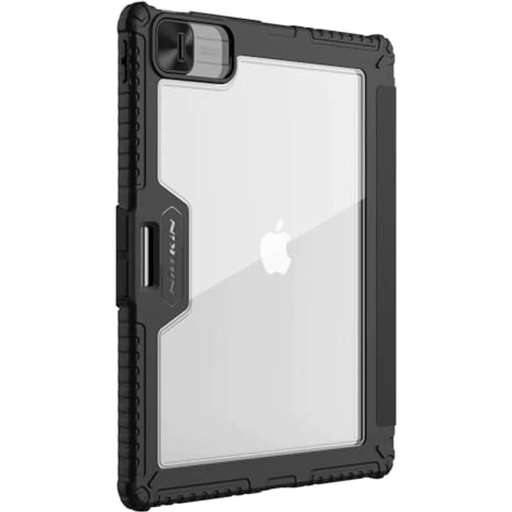 Nillkin Bumper Pro Schutzhülle aus PU-Leder für Apple iPad Air 13 2024/Pro 12.9, stoßfeste Abdeckung mit Multi-Winkel-Klappstil und Rückkamera-Schiebeabdeckung, Schwarz – Bild 3