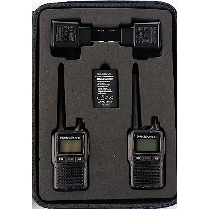 DynaScan AD-09+ Plus PMR-446 Funkgerät 2er-Set mit USB-Ladegeräten, Headsets und Koffer - Lizenzfrei – Bild 10