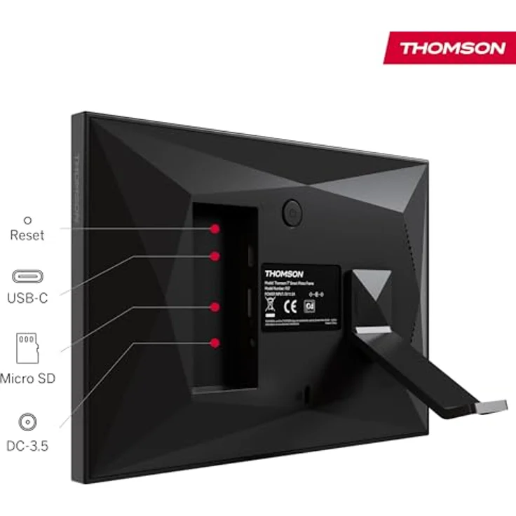 Thomson 7" Smart Photo Frame, digitaler Bilderrahmen, Schwarz, mit WLAN-Funktion und intuitivem Touchscreen – Bild 4