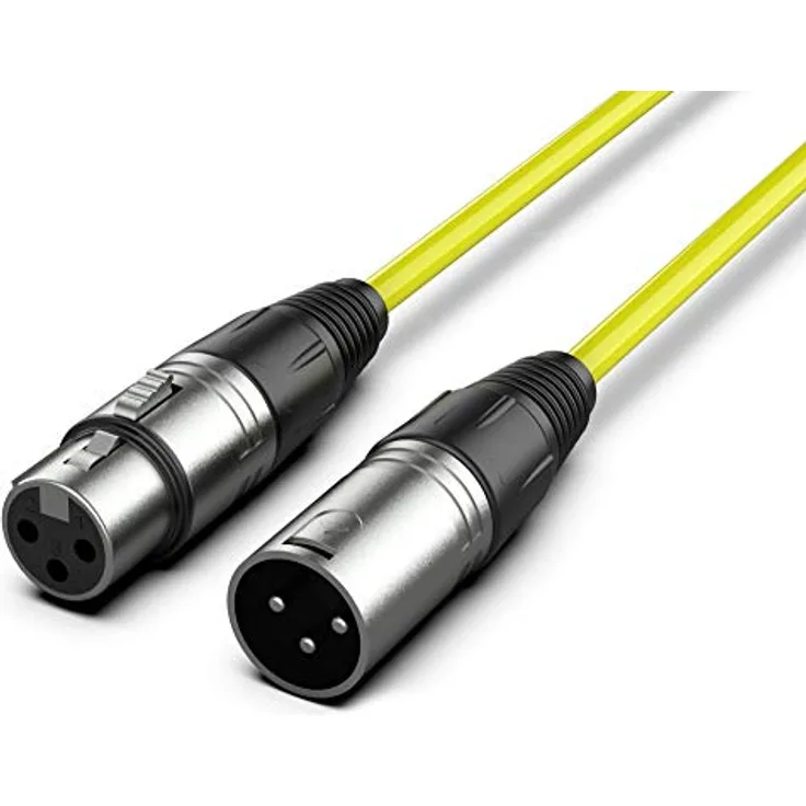 Audibax Silver Cable XLR Macho - XLR Hembra 10 Metros Amarillo