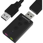 SABRENT USB auf kopfhörer | USB auf Klinke 3,5 mm | 3D Stereo USB Externe Soundkarte | Kopfhörer auf Klinke | Audio zu USB Adapter | USB soundkart konverter, for PS4, PS5, Windows und Mac (AU-DDAB)