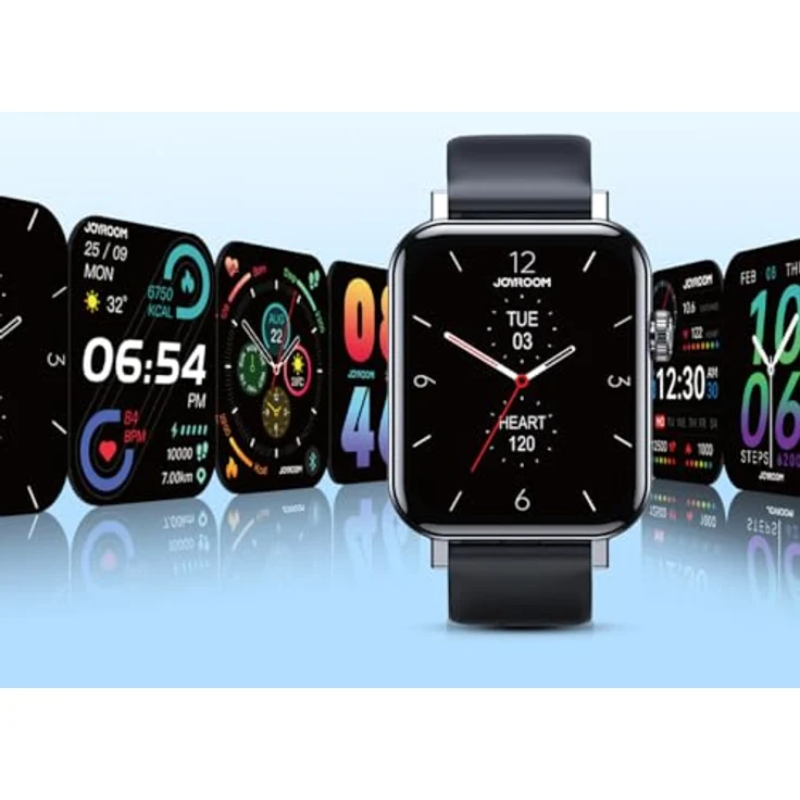 Joyroom Fit-Life Series (Polycarbonat, One Size), Sportuhr + Smartwatch mit Herzfrequenzmessung, Blut Sauerstoffmessung und über 80 Sportmodi, wasserdicht (IP68), Schwarz – Bild 7