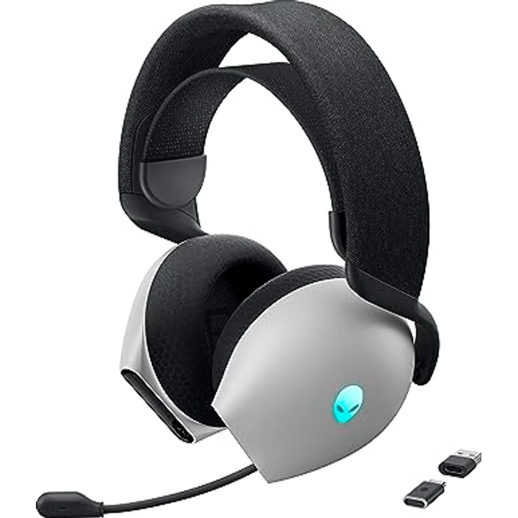 Alienware AW720H Dual-Mode kabelloses Gaming Headset - Farbe Lunar Light – Bild 3