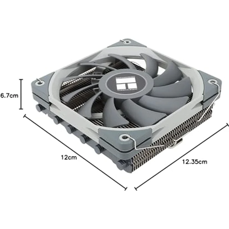 Thermalright AXP120 X67, CPU Kühler mit 12-cm-Radiator und 59 cfm Luftstrom, Schwarz und Grau – Bild 8